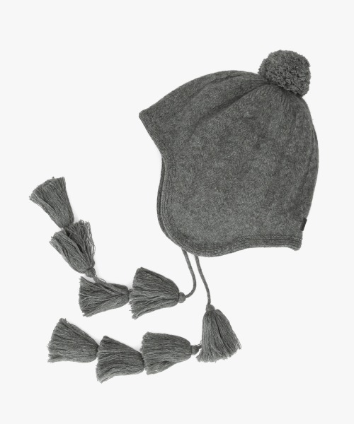 arth（アース）の「arth  Ca5 Fringe Guide Knit / アース（ニットキャップ/ビーニー・レディース・ベージュ/グレー/ホワイト・FREE）」の12枚目の写真