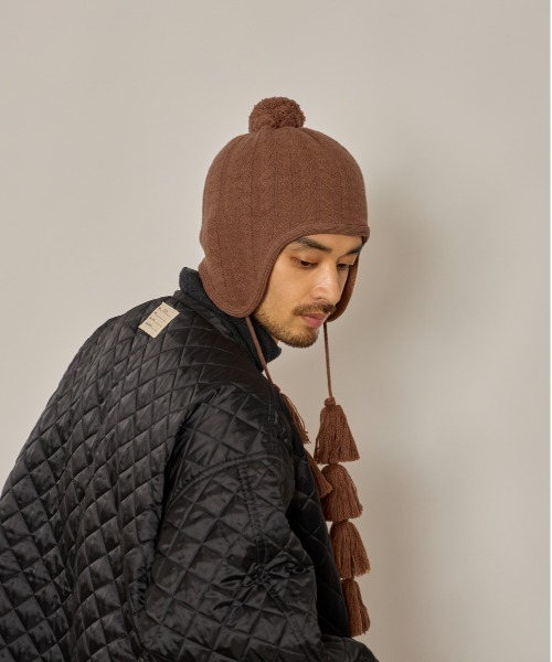 arth（アース）の「arth  Ca5 Fringe Guide Knit / アース（ニットキャップ/ビーニー・レディース・ベージュ/グレー/ホワイト・FREE）」の17枚目の写真