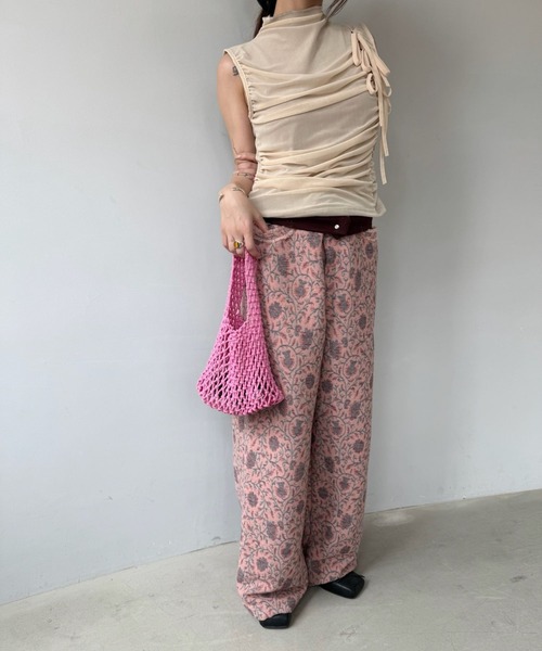 SANSeLF(サンセルフ)の「【SANSeLF】 メッシュニットバッグ ハンドバッグ スクエアフォルム saa25a023(ハンドバッグ・レディース・アイボリー/ブラック/ピンク/グリーン/オレンジ・FREE)」の18枚目の写真