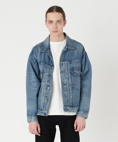 【極美品】The Letters ザレターズ デニム ジャケット シャツ M The Letters / ザレターズ】TUCK SHORT SHIRT JACKET / タック