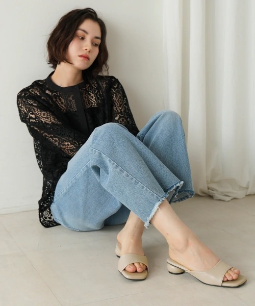 Bou Jeloud(ブージュルード)の「アシンメトリーミュール(サンダル・レディース・ブラック/ベージュ・38/36)」の21枚目の写真
