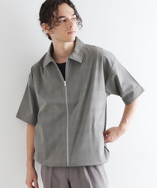 tk.TAKEO KIKUCHI(ティーケータケオキクチ)の「チェックシャツブルゾン(シャツ/ブラウス・メンズ・ライトグレー系1/ブラック系1/ダークブラウン系1・02/03/04)」の1枚目の写真