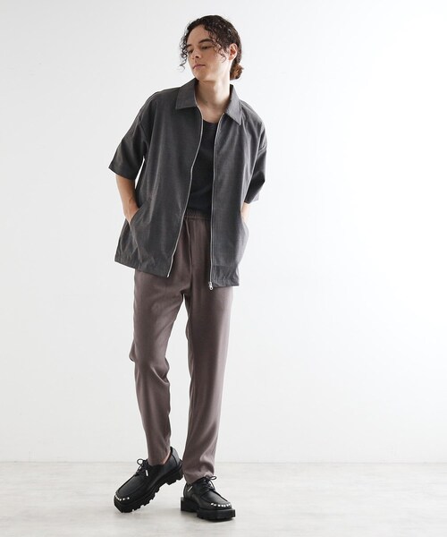 tk.TAKEO KIKUCHI(ティーケータケオキクチ)の「チェックシャツブルゾン(シャツ/ブラウス・メンズ・ライトグレー系1/ブラック系1/ダークブラウン系1・02/03/04)」の5枚目の写真
