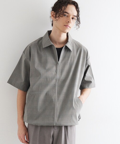 tk.TAKEO KIKUCHI(ティーケータケオキクチ)の「チェックシャツブルゾン(シャツ/ブラウス・メンズ・ライトグレー系1/ブラック系1/ダークブラウン系1・02/03/04)」の12枚目の写真