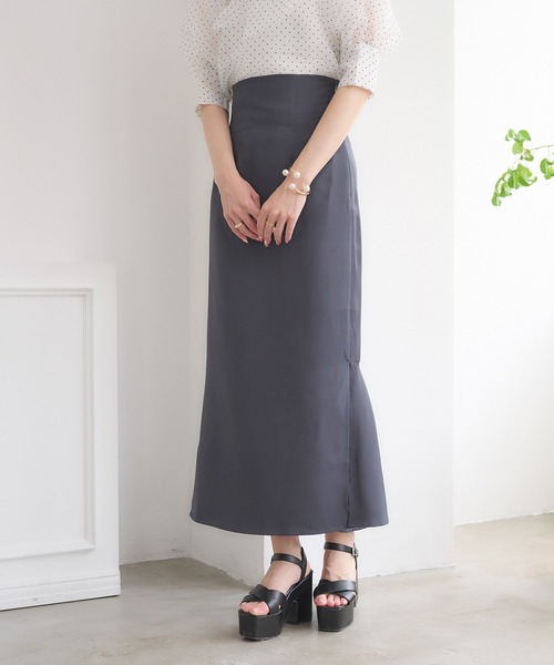 Ambre Neige(アンブルネージュ)の「back lace up mermaid sirt / バックレースアップマーメイドスカート(スカート・レディース・アイボリー/ブラック/チャコールグレー・SMALL/MEDIUM)」の8枚目の写真