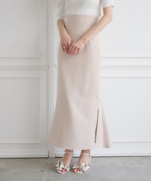 Ambre Neige(アンブルネージュ)の「back lace up mermaid sirt / バックレースアップマーメイドスカート(スカート・レディース・アイボリー/ブラック/チャコールグレー・SMALL/MEDIUM)」の15枚目の写真