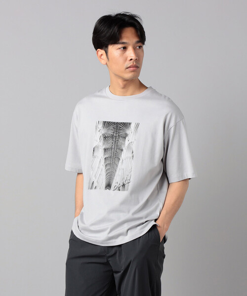 β MEN(ベータメン)の「リブ・ヴォールト プリントTシャツ(Tシャツ/カットソー・メンズ・ブラウン/ライトグレー/サックスブルー・L/M)」の1枚目の写真