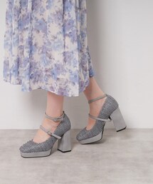 ESPERANZA | スクエアトゥダブルストラップ厚底パンプス(パンプス)