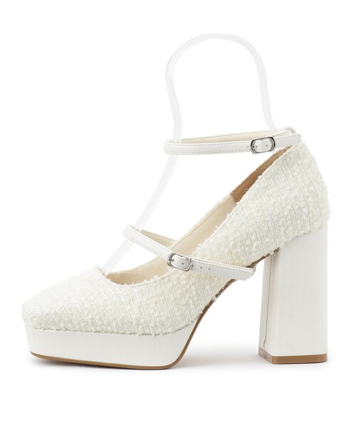 ESPERANZA（エスペランサ）の「スクエアトゥダブルストラップ厚底パンプス（パンプス・レディース・グレー系2/ホワイト系3/ブラック系2・22.5cm/23.0cm/23.5cm/24.0cm/22.0cm/24.5cm）」の18枚目の写真