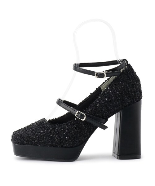 ESPERANZA（エスペランサ）の「スクエアトゥダブルストラップ厚底パンプス（パンプス・レディース・グレー系2/ホワイト系3/ブラック系2・22.5cm/23.0cm/23.5cm/24.0cm/22.0cm/24.5cm）」の19枚目の写真