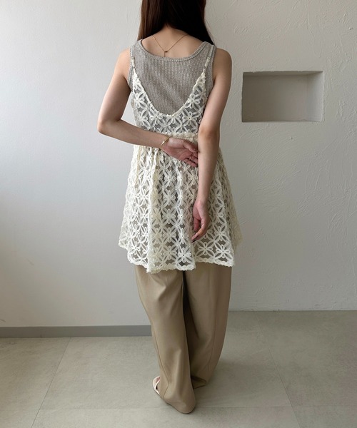 apres jour clair(アプレジュールクレア)の「【apres jour clair】プレート付き杢リブタンクトップ(タンクトップ・レディース・ナチュラル/ブラウン系その他・X-LARGE/フリー)」の6枚目の写真
