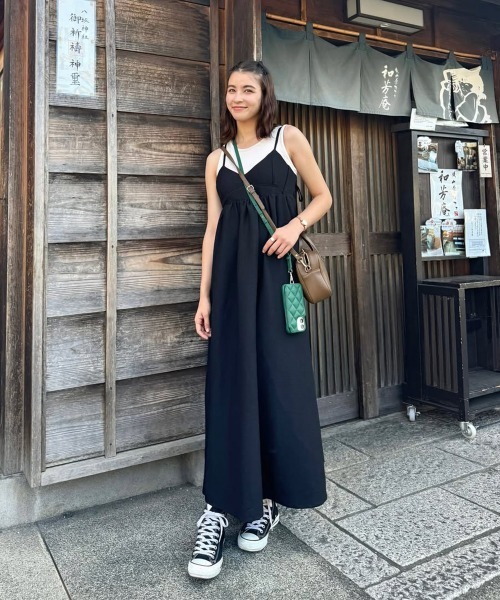 セール】【S・Mサイズ展開】ビスチェライクフレアキャミワンピース