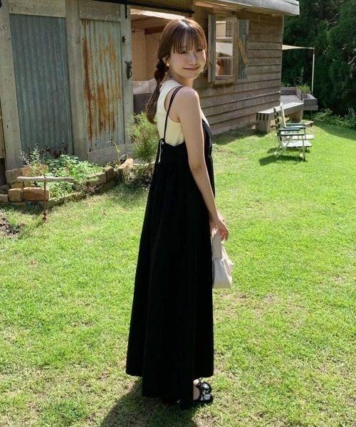 Bab（バブ）の「【S・Mサイズ展開】ビスチェライクフレアキャミ
