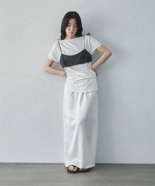 feepur(フェピュール)の「アシンメトリーラッフルシアーTee(Tシャツ/カットソー・レディース・オフホワイト/ブラック・MEDIUM)」の19枚目の写真