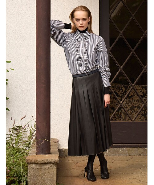 セール】フェイクレザー プリーツスカート（スカート）｜EFFE BEAMS