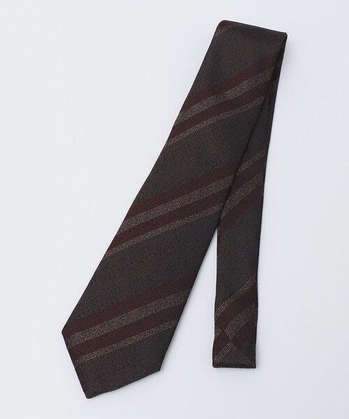 SHIPS（シップス）の「Puccini: シルク ラスティック ストライプ ネクタイ（ネクタイ・メンズ・ネイビー/ブラウン/ロイヤルブルー/ダークグレー・1）」の3枚目の写真