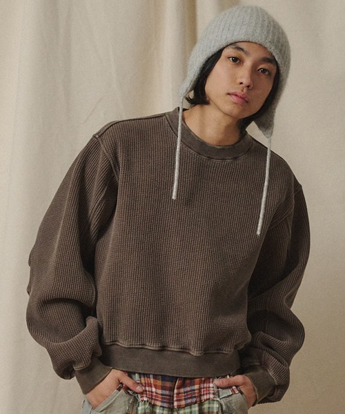 Universal Style Wear(ユニバーサルスタイルウェア)の「Universal Style Wear ピグメント "HUTON" スウェット(スウェット・メンズ・ブラウン/カーキ/オフホワイト/スミクロ・X-LARGE/LARGE/MEDIUM)」の1枚目の写真