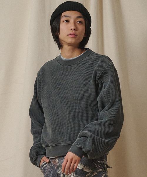 Universal Style Wear(ユニバーサルスタイルウェア)の「Universal Style Wear ピグメント "HUTON" スウェット(スウェット・メンズ・ブラウン/カーキ/オフホワイト/スミクロ・X-LARGE/LARGE/MEDIUM)」の3枚目の写真