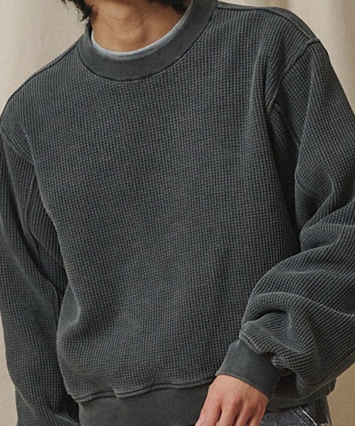 Universal Style Wear(ユニバーサルスタイルウェア)の「Universal Style Wear ピグメント "HUTON" スウェット(スウェット・メンズ・ブラウン/カーキ/オフホワイト/スミクロ・X-LARGE/LARGE/MEDIUM)」の7枚目の写真