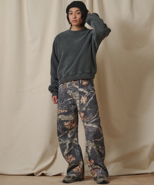 Universal Style Wear(ユニバーサルスタイルウェア)の「Universal Style Wear ピグメント "HUTON" スウェット(スウェット・メンズ・ブラウン/カーキ/オフホワイト/スミクロ・X-LARGE/LARGE/MEDIUM)」の8枚目の写真