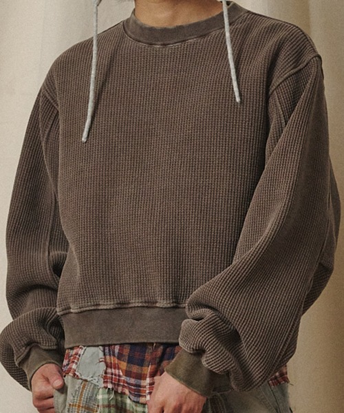 Universal Style Wear(ユニバーサルスタイルウェア)の「Universal Style Wear ピグメント "HUTON" スウェット(スウェット・メンズ・ブラウン/カーキ/オフホワイト/スミクロ・X-LARGE/LARGE/MEDIUM)」の9枚目の写真