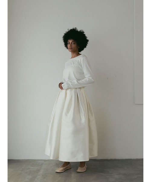 HER.(ハー)の「ニュアンスロングTシャツ(Tシャツ/カットソー・レディース・ブラウン/ホワイト・フリー)」の12枚目の写真