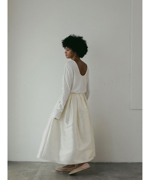 HER.(ハー)の「ニュアンスロングTシャツ(Tシャツ/カットソー・レディース・ブラウン/ホワイト・フリー)」の13枚目の写真