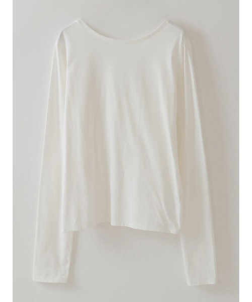 HER.(ハー)の「ニュアンスロングTシャツ(Tシャツ/カットソー・レディース・ブラウン/ホワイト・フリー)」の15枚目の写真