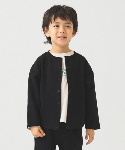 B:MING by BEAMS（ビーミングバイビームス）の「ポンチ カーディガン 2025FW（100～140cm）（カーディガン/ボレロ・キッズ・ブラック/ベージュ・100/140/130/120/110）」の3枚目の写真