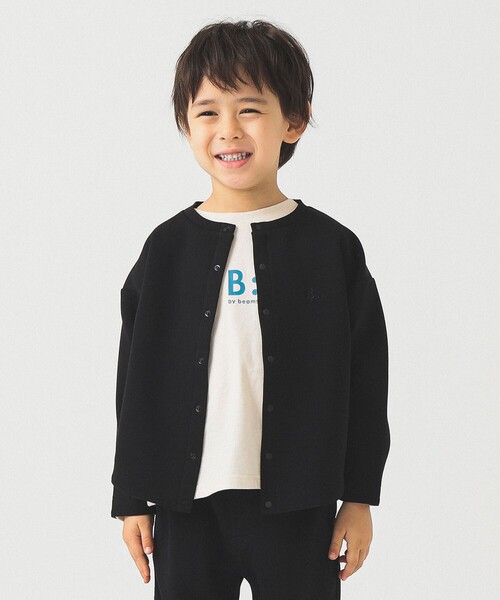 B:MING by BEAMS（ビーミングバイビームス）の「ポンチ カーディガン 2025FW（100～140cm）（カーディガン/ボレロ・キッズ・ブラック/ベージュ・100/140/130/120/110）」の4枚目の写真