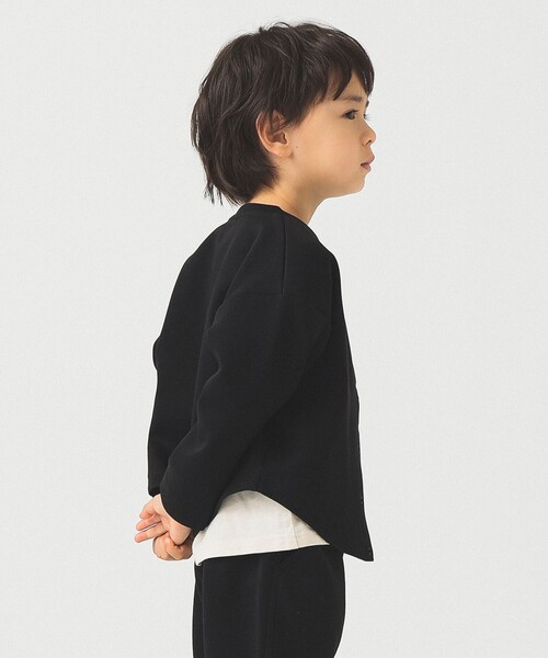 B:MING by BEAMS（ビーミングバイビームス）の「ポンチ カーディガン 2025FW（100～140cm）（カーディガン/ボレロ・キッズ・ブラック/ベージュ・100/140/130/120/110）」の6枚目の写真