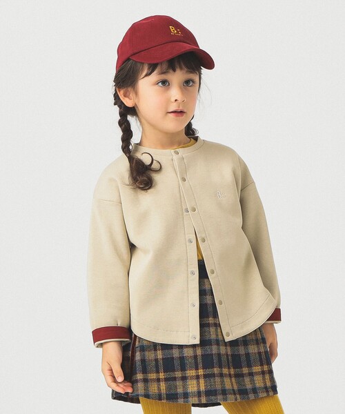 B:MING by BEAMS（ビーミングバイビームス）の「ポンチ カーディガン 2025FW（100～140cm）（カーディガン/ボレロ・キッズ・ブラック/ベージュ・100/140/130/120/110）」の7枚目の写真