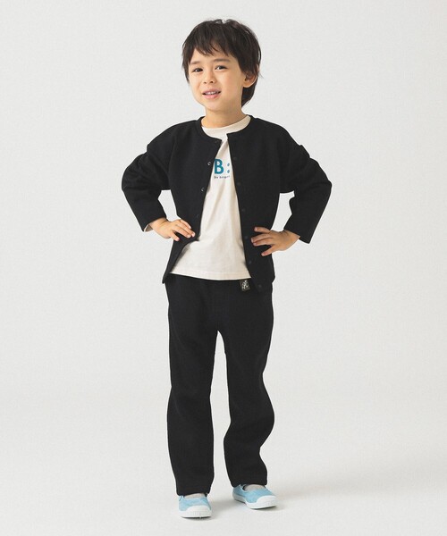 B:MING by BEAMS（ビーミングバイビームス）の「ポンチ カーディガン 2025FW（100～140cm）（カーディガン/ボレロ・キッズ・ブラック/ベージュ・100/140/130/120/110）」の10枚目の写真
