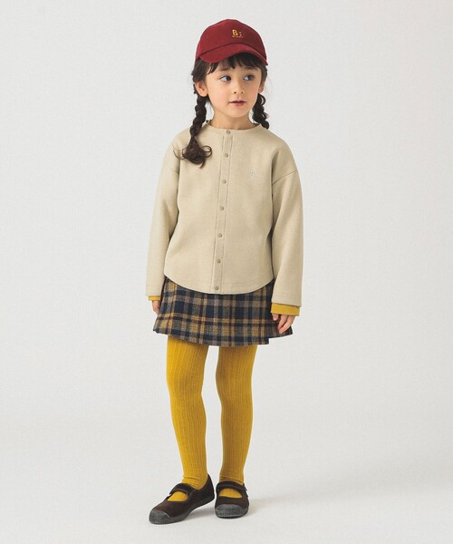 B:MING by BEAMS（ビーミングバイビームス）の「ポンチ カーディガン 2025FW（100～140cm）（カーディガン/ボレロ・キッズ・ブラック/ベージュ・100/140/130/120/110）」の14枚目の写真