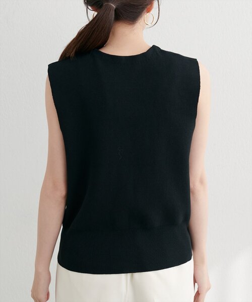 natural couture（ナチュラルクチュール）の「金釦ノースリきれいめニットベスト（ニット/セーター・レディース・ブラウン/ブラック/オフホワイト・FREE）」の20枚目の写真