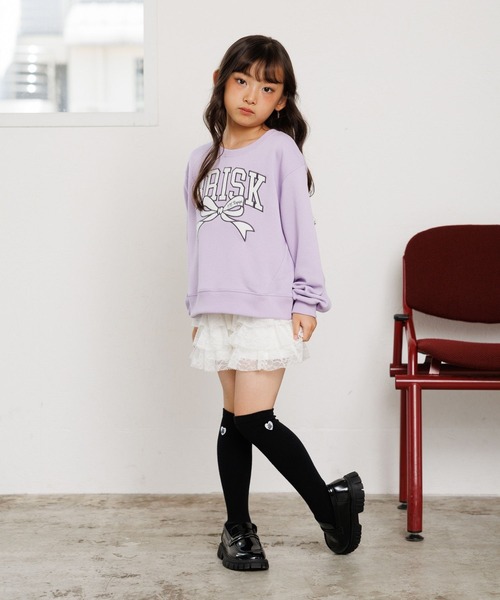 10C REPIPI(ジューシーレピピ)の「【10C REPIPI】ベロアワッペンウラケ(スウェット・キッズ・パープル/グレー/ブラック/アイボリー/オフホワイト/ピンク・130cm/120cm/110cm)」の15枚目の写真