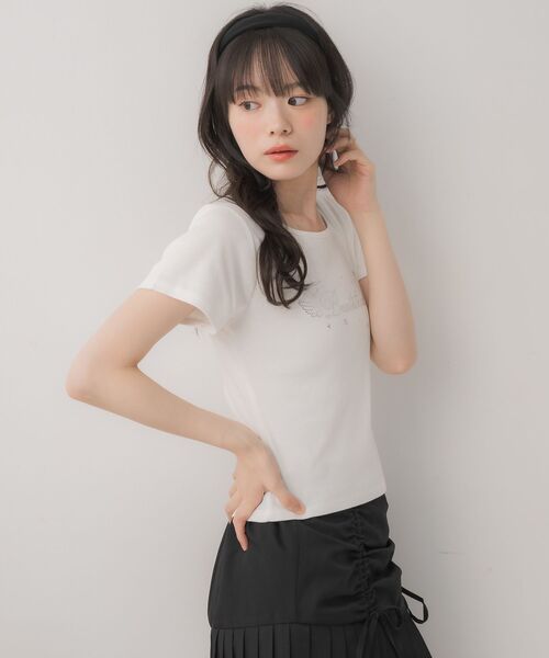 ティーティー♡様　〜専用〜 Emsexcite tシャツ ビジューロゴドロストTEE レディース