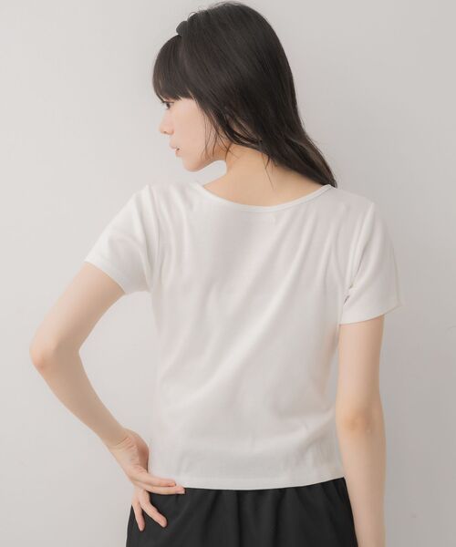 ems excite(エムズエキサイト)の「ビジューモチーフTEE(Tシャツ/カットソー・レディース・オフホワイト/ブラック/ピンク・FREE)」の18枚目の写真