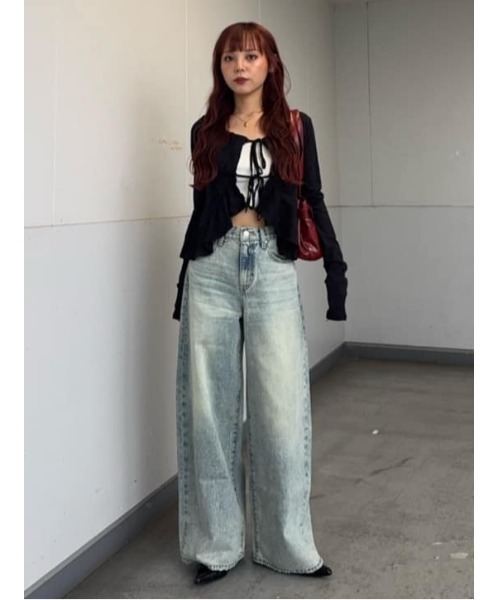 SLY（スライ）の「SQUARE NECK RIBBON TOPS スクエアネック リボン トップス 秋服 長袖 春服（シャツ/ブラウス・レディース・ブラウン/アイボリー/ブラック・FREE）」の22枚目の写真