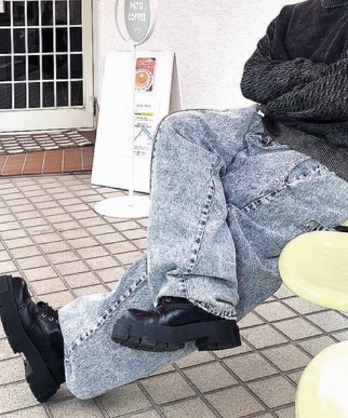 8(eight)(エイト)の「ワイドバルーンスナップデニム(デニムパンツ・メンズ・ブラック/ブルー系その他/キナリ/ブラック系その他・MEDIUM/SMALL/LARGE)」の4枚目の写真