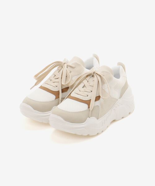 le.coeur blanc（ルクールブラン）の「《WEB限定アイテム》クッションソールボリュームスニーカー（スニーカー・レディース・ホワイト系その他2/ブラック系その他/ブラウン系その他2・39/38/37/36）」の21枚目の写真