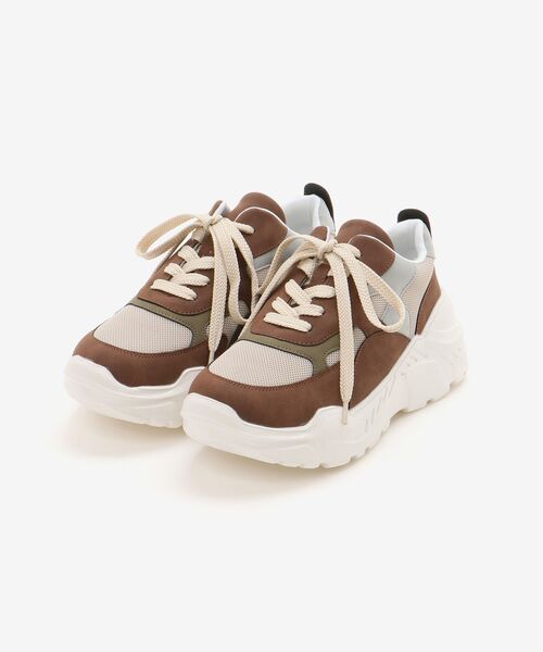 le.coeur blanc（ルクールブラン）の「《WEB限定アイテム》クッションソールボリュームスニーカー（スニーカー・レディース・ホワイト系その他2/ブラック系その他/ブラウン系その他2・39/38/37/36）」の22枚目の写真