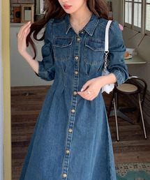 2ly2（トゥーリートゥー）の「デニムシャツワンピ（ワンピース）」