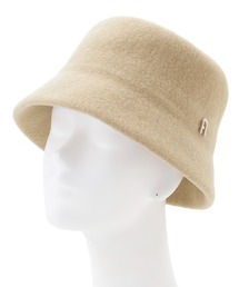 【専用】【新品】FURLA（フルラ）カラースティッチ　ハット ベージュ　帽子 帽子】フルラ (FURLA) ペーパーブレード ロゴ刺繍リボン 【公式