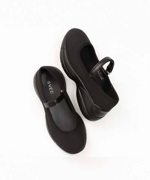 SVEC（シュベック）の「メリージェーン 厚底 スニーカー / SVEC（スニーカー・レディース・ブラック・36/37/38/39/40/35）」の3枚目の写真