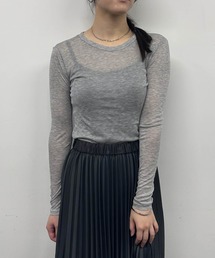 NICOLE white | シアーロングTシャツ(Tシャツ/カットソー)
