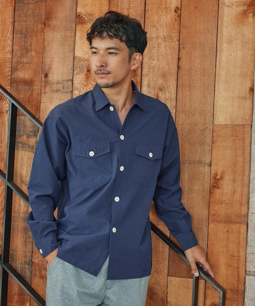 FOUND GOOD（ファウンドグッド）の「ミリタリーシャツ（シャツ/ブラウス・メンズ・グリーン系8/ネイビー/ベージュ・M/XL/L）」の3枚目の写真