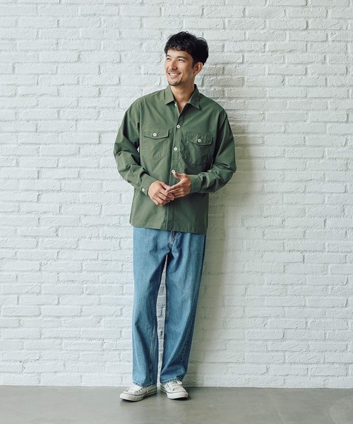 FOUND GOOD（ファウンドグッド）の「ミリタリーシャツ（シャツ/ブラウス・メンズ・グリーン系8/ネイビー/ベージュ・M/XL/L）」の8枚目の写真