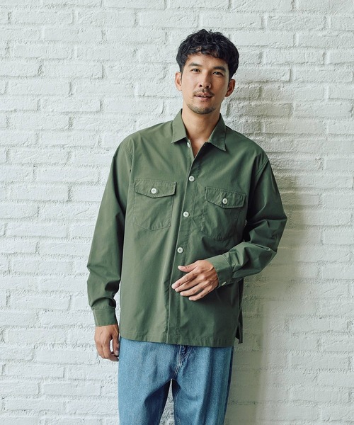 FOUND GOOD（ファウンドグッド）の「ミリタリーシャツ（シャツ/ブラウス・メンズ・グリーン系8/ネイビー/ベージュ・M/XL/L）」の10枚目の写真