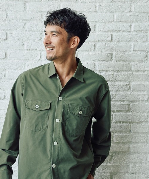 FOUND GOOD（ファウンドグッド）の「ミリタリーシャツ（シャツ/ブラウス・メンズ・グリーン系8/ネイビー/ベージュ・M/XL/L）」の11枚目の写真